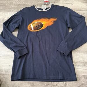 Vintage Y2k NIKE Burn it Down Graphic T-Shirt Youth BOYS Large 14-16 2000s NEW